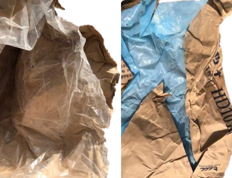 クラフト紙裏にビニール加工(ビニール、アルミ圧着不可)